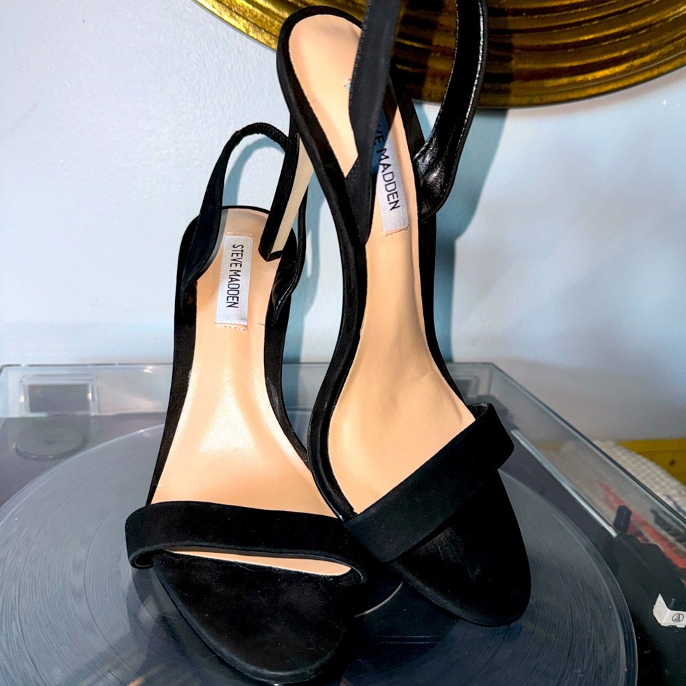 Steve Madden Marbella Suede Slip-On Heel Sandal | Size 8.5